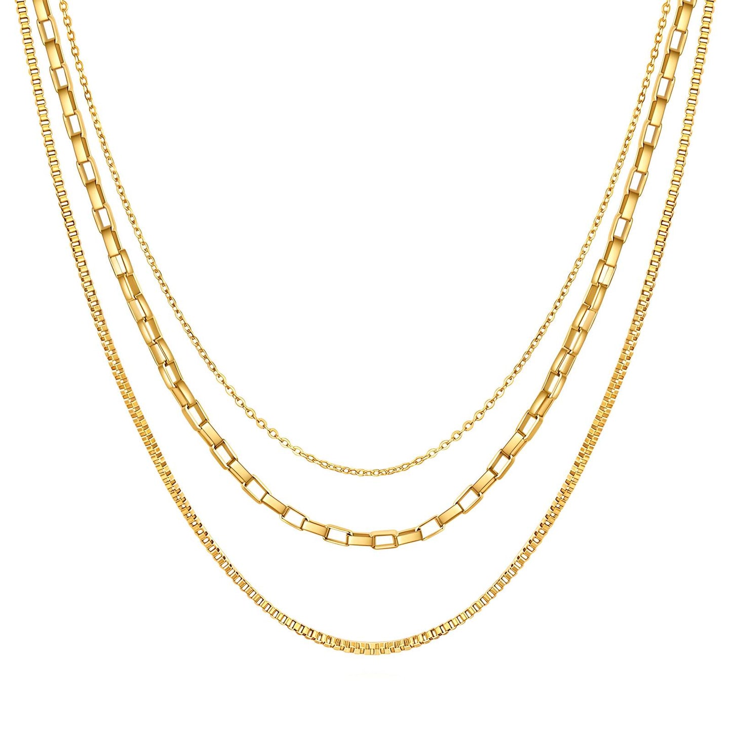 18K gold plated Stainless steel necklace, Intensity