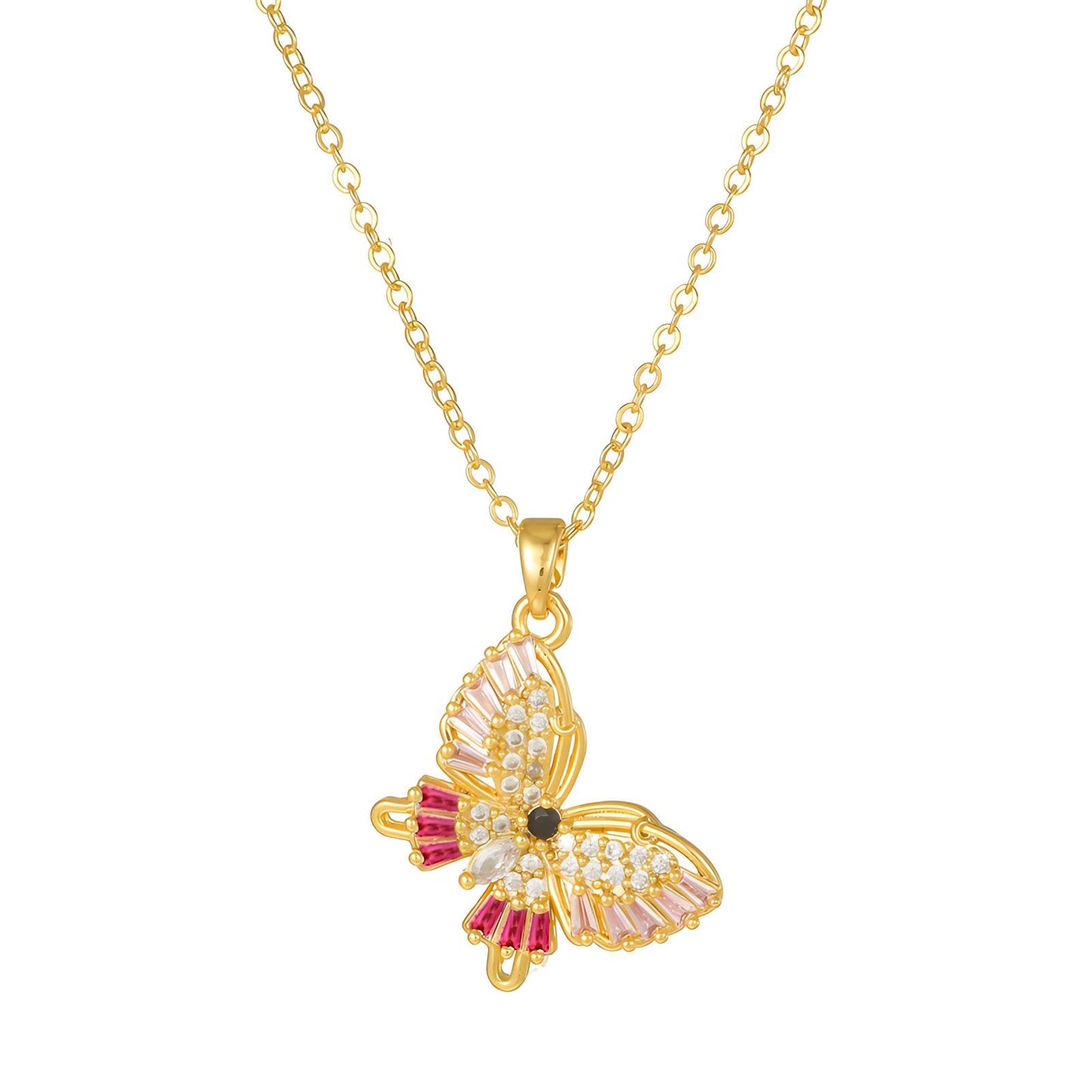 18K gold plated  Butterfly necklace, Intensity