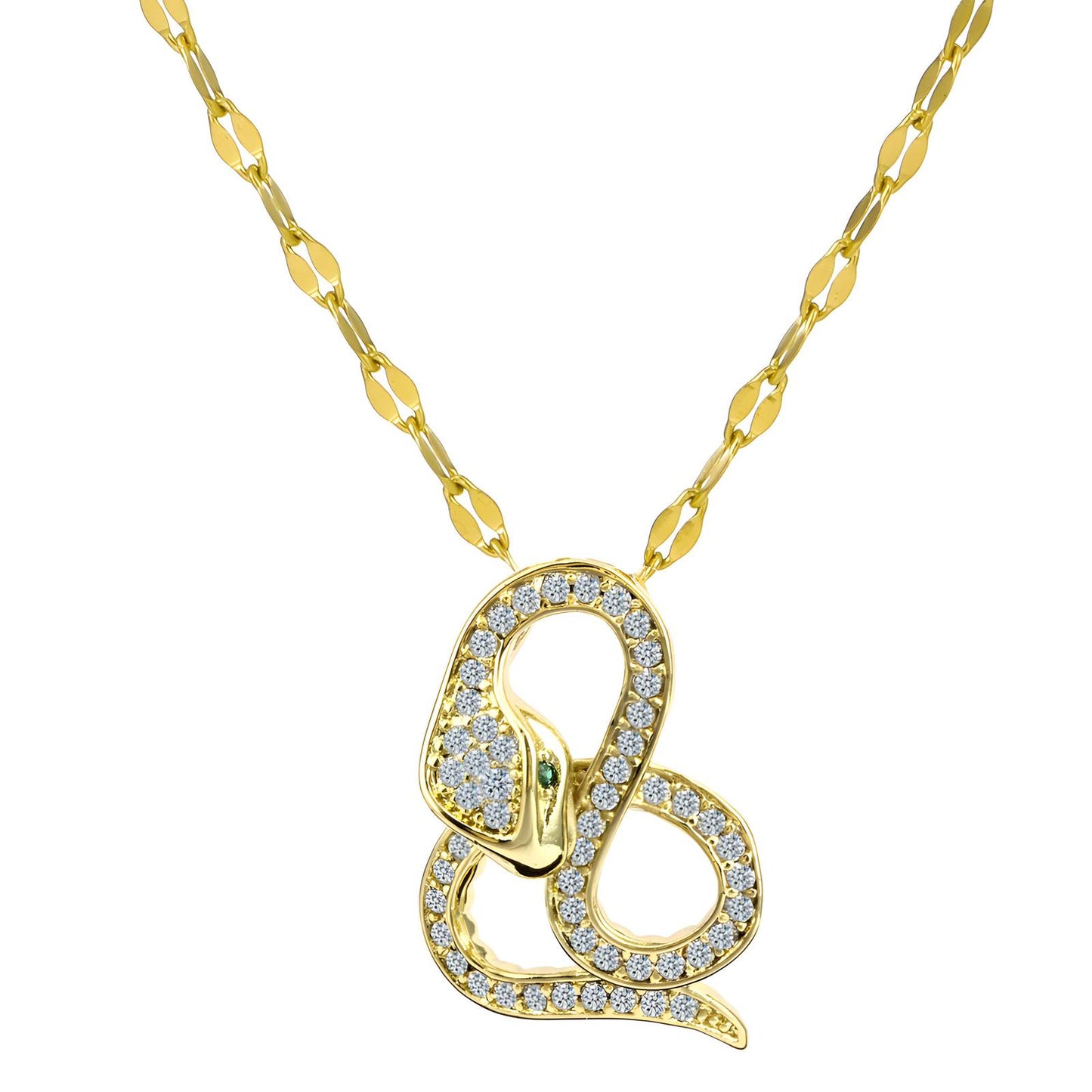 18K gold plated  Snake necklace, Intensity