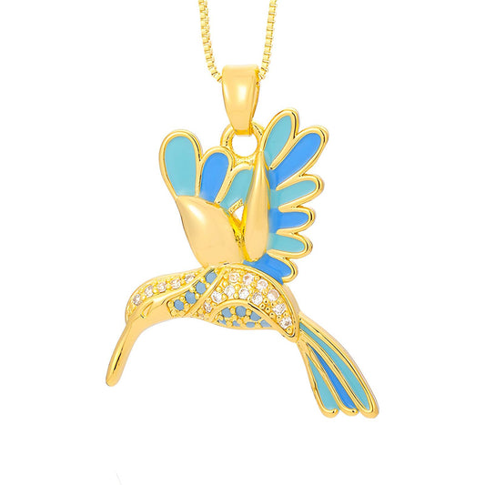 18K gold plated  Bird necklace, Intensity