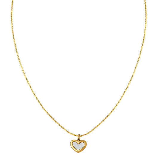 18K gold plated Stainless steel  Heart necklace, Intensity