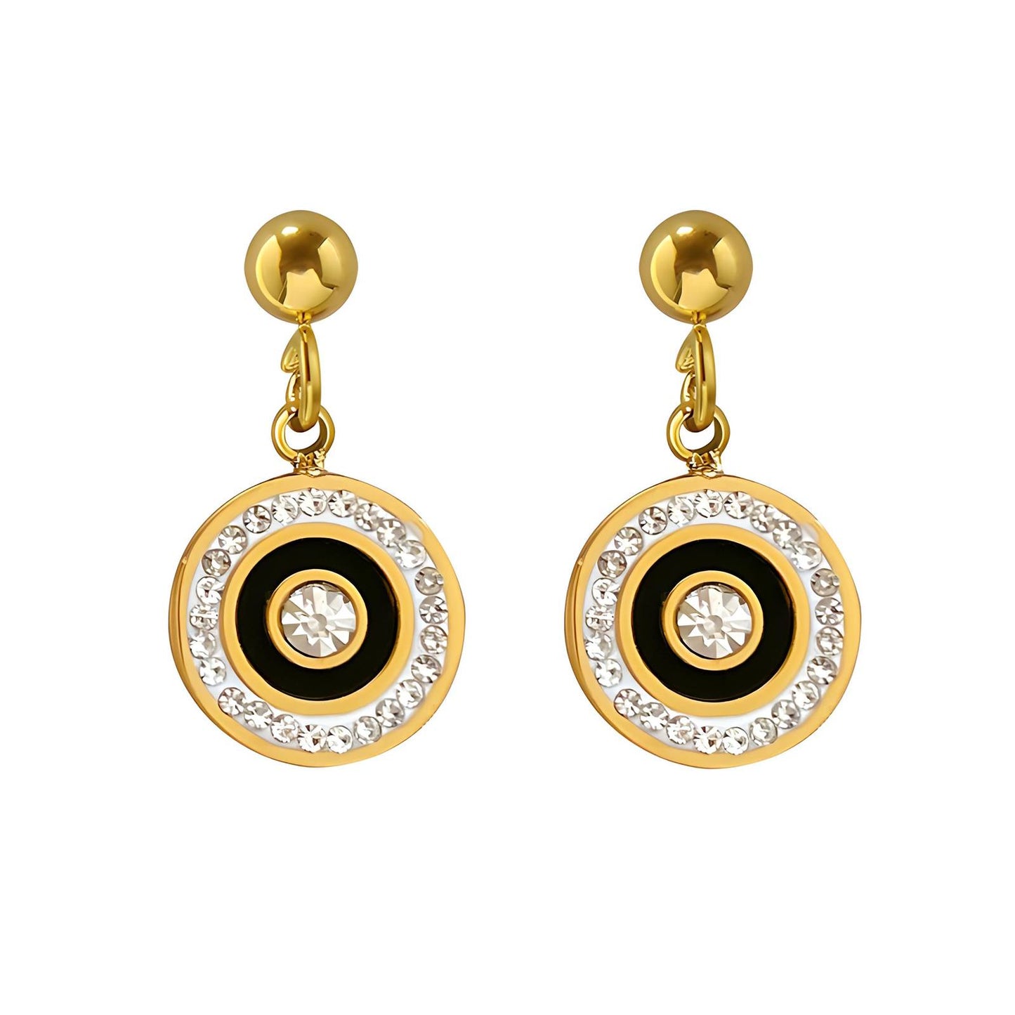 18K gold plated Stainless steel earrings, Intensity