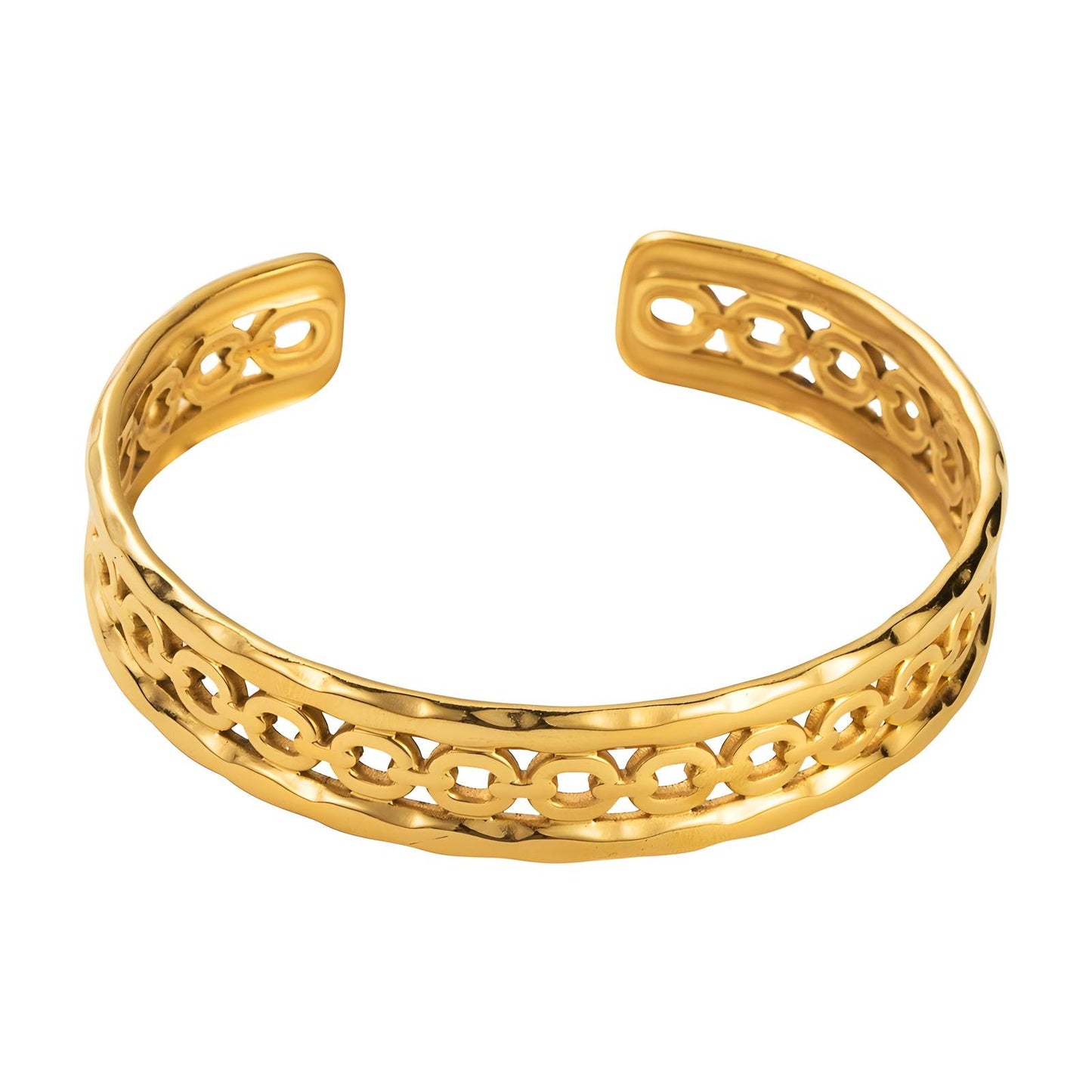 18K gold plated Stainless steel bracelet, Intensity