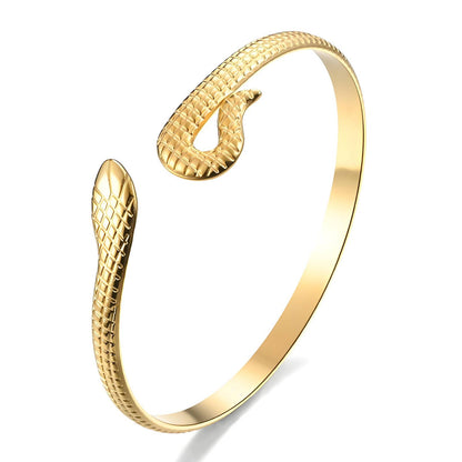 18K gold plated Stainless steel  Snake bracelet, Intensity