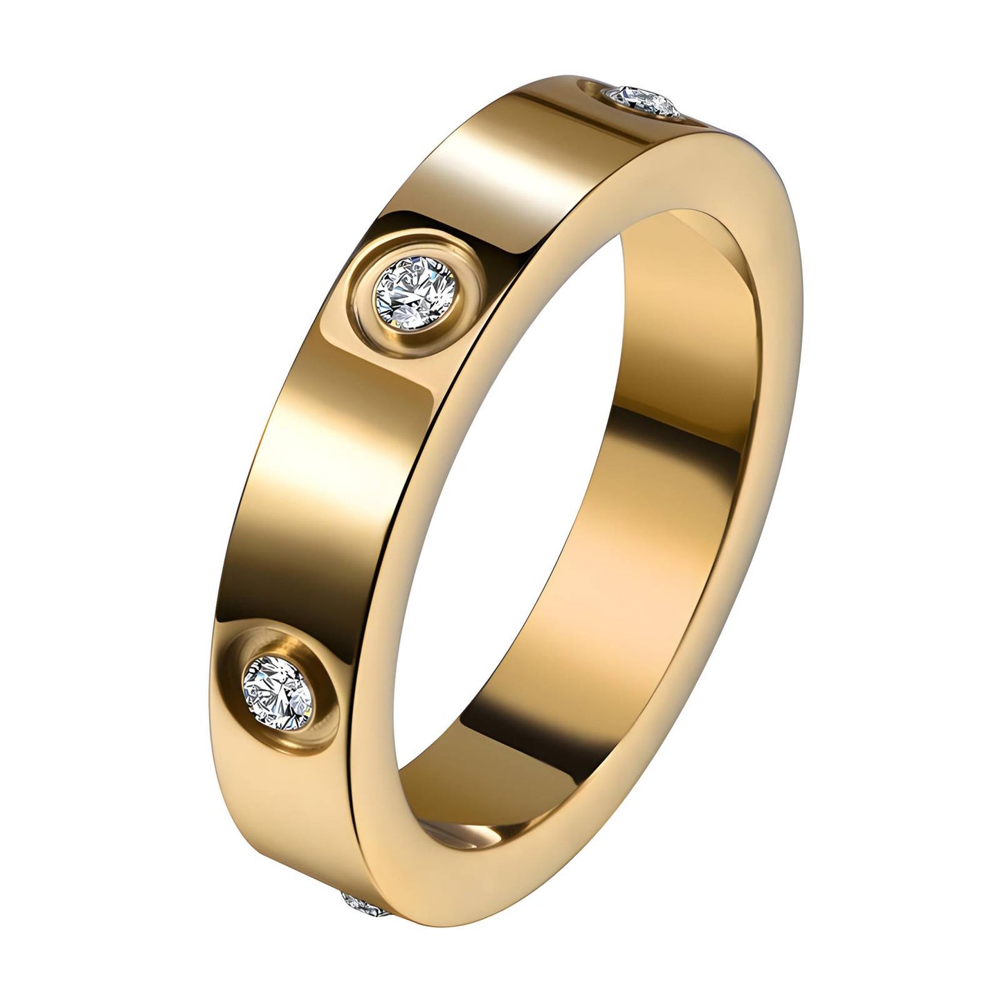 18K gold plated Stainless steel finger ring, Intensity