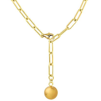 18K gold plated Stainless steel necklace, Intensity