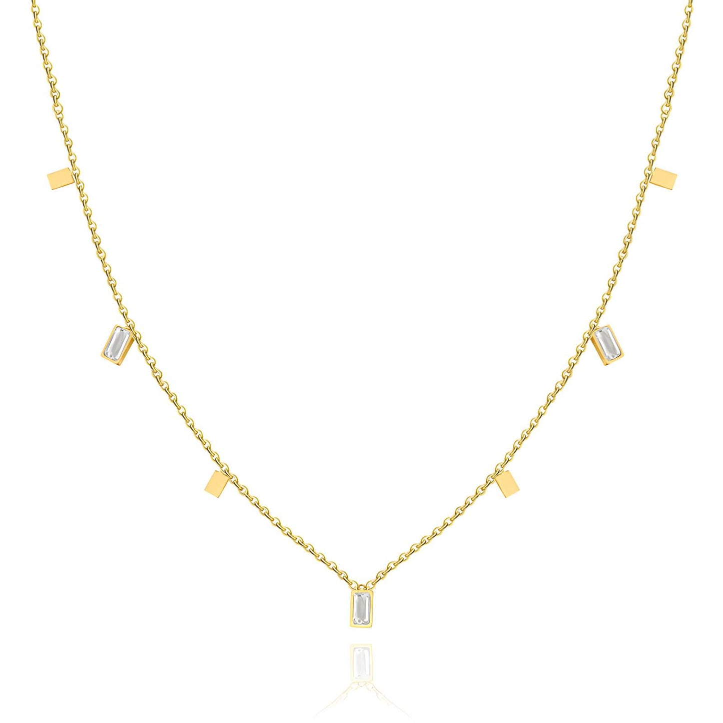 18K gold plated Stainless steel necklace, Intensity