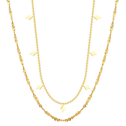 18K gold plated Stainless steel necklace, Intensity