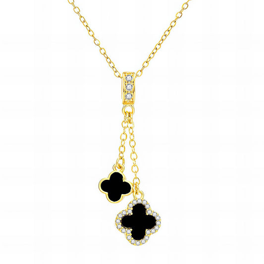 18K gold plated Stainless steel  Four-leaf clover necklace, Intensity