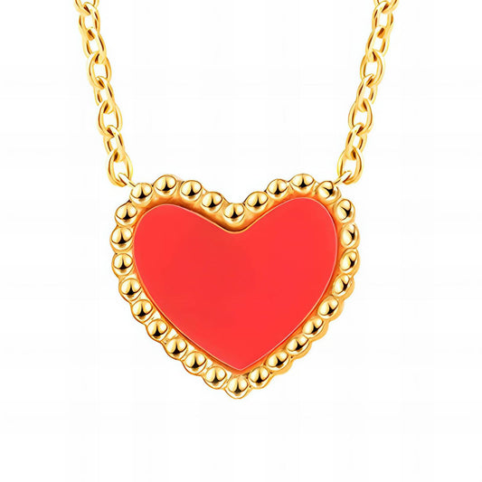 18K gold plated Stainless steel  Hearts necklace, Intensity