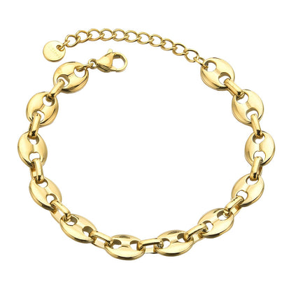 18K gold plated Stainless steel bracelet, Intensity