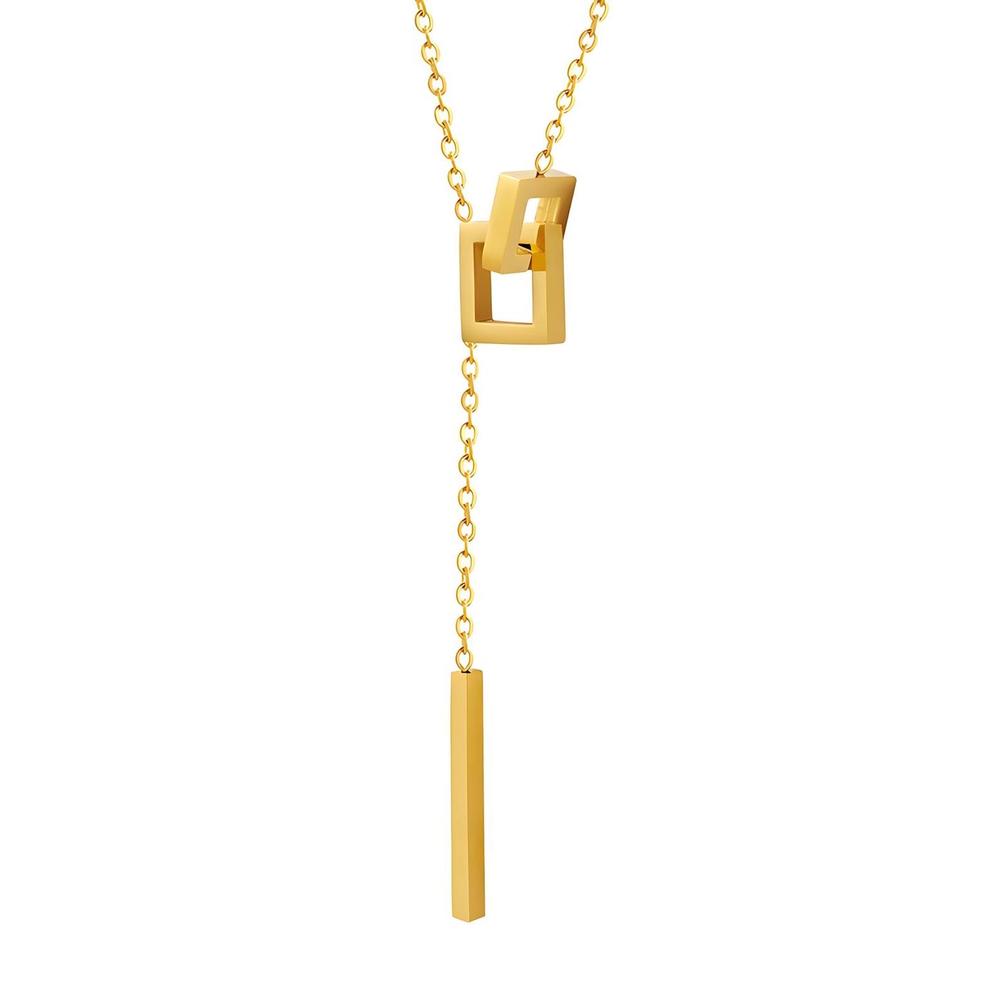 18K gold plated Stainless steel necklace, Intensity