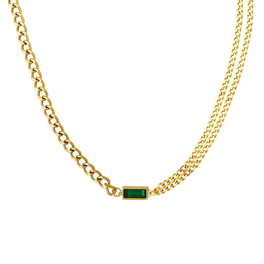 18K gold plated Stainless steel necklace, Intensity