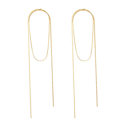 18K gold plated Stainless steel earrings, Intensity