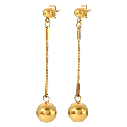 18K gold plated Stainless steel earrings, Intensity