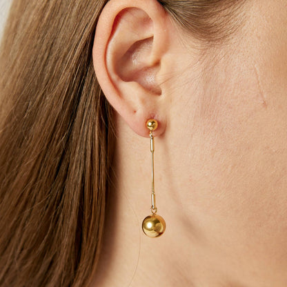 18K gold plated Stainless steel earrings, Intensity