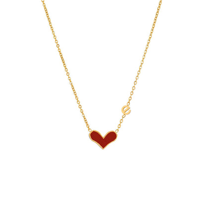 18K gold plated Stainless steel  Heart necklace, Intensity