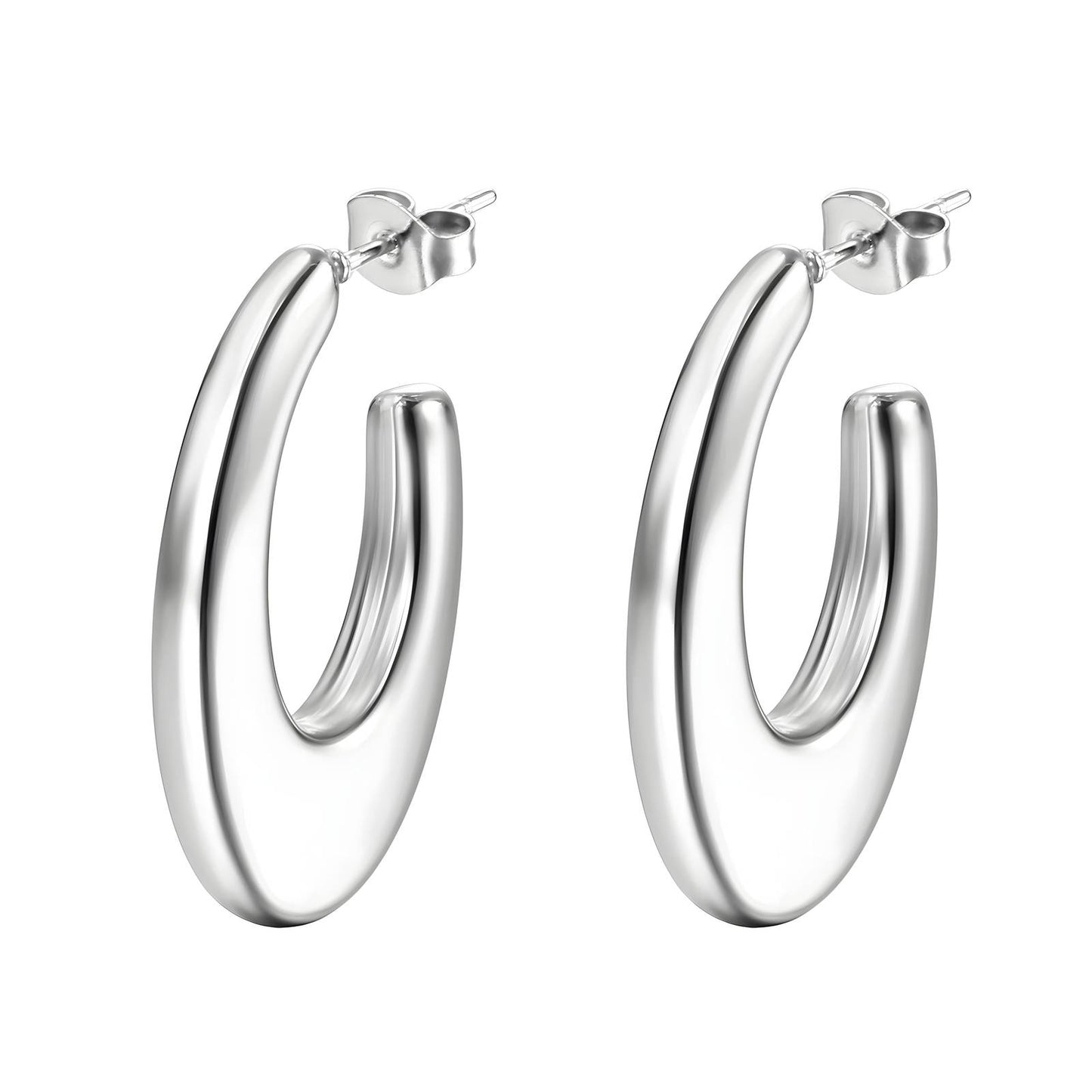 18K gold plated Stainless steel earrings, Intensity