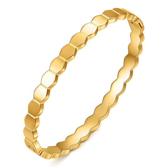 18K gold plated Stainless steel bracelet, Intensity