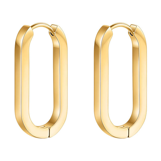 18K gold plated Stainless steel earrings, Intensity