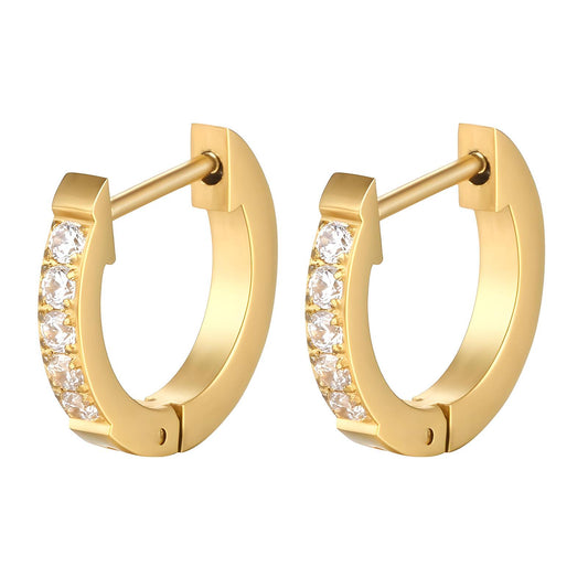 18K gold plated Stainless steel earrings, Intensity