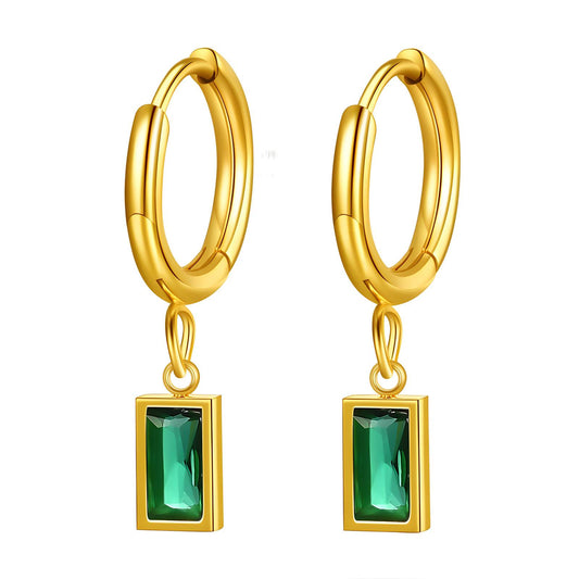 18K gold plated Stainless steel earrings, Intensity