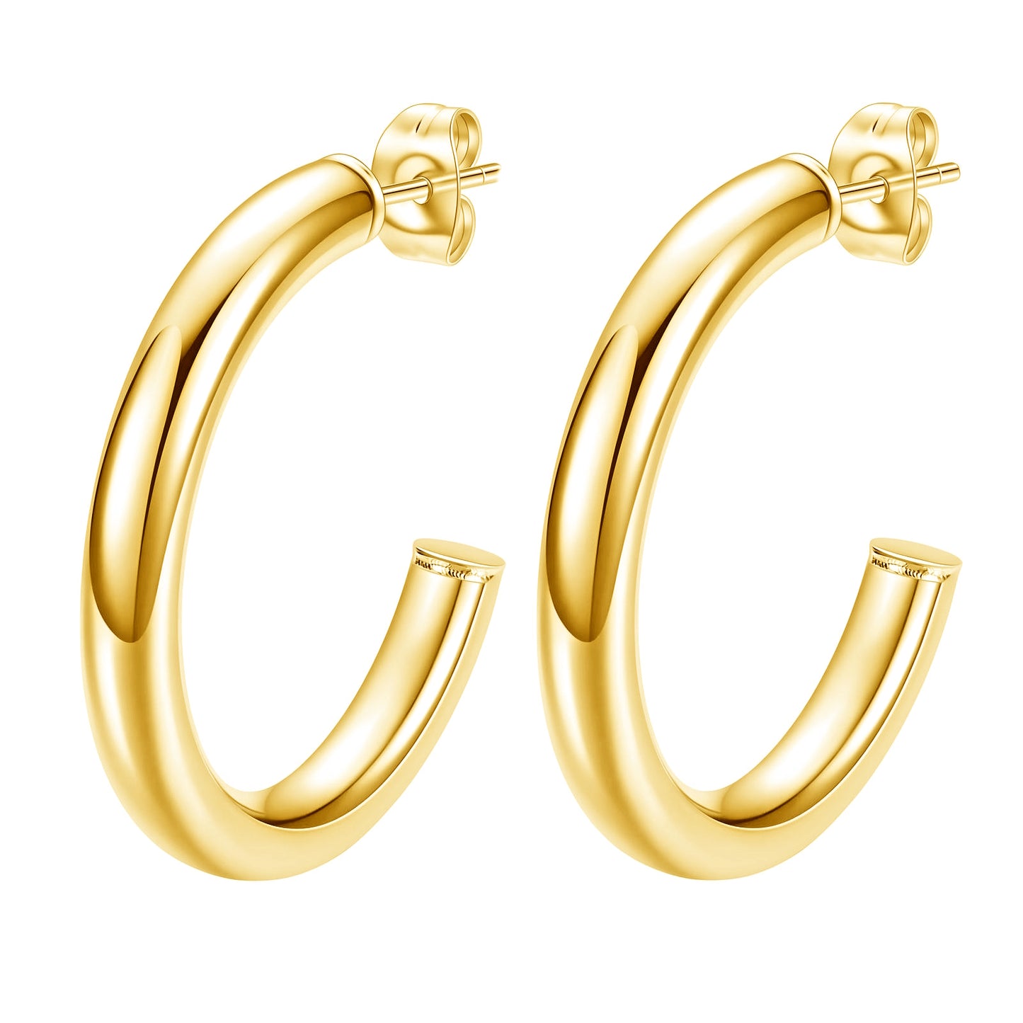 18K gold plated Stainless steel earrings, Intensity