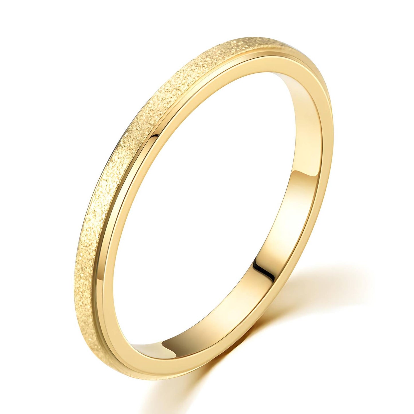 18K gold plated Stainless steel finger ring, Intensity