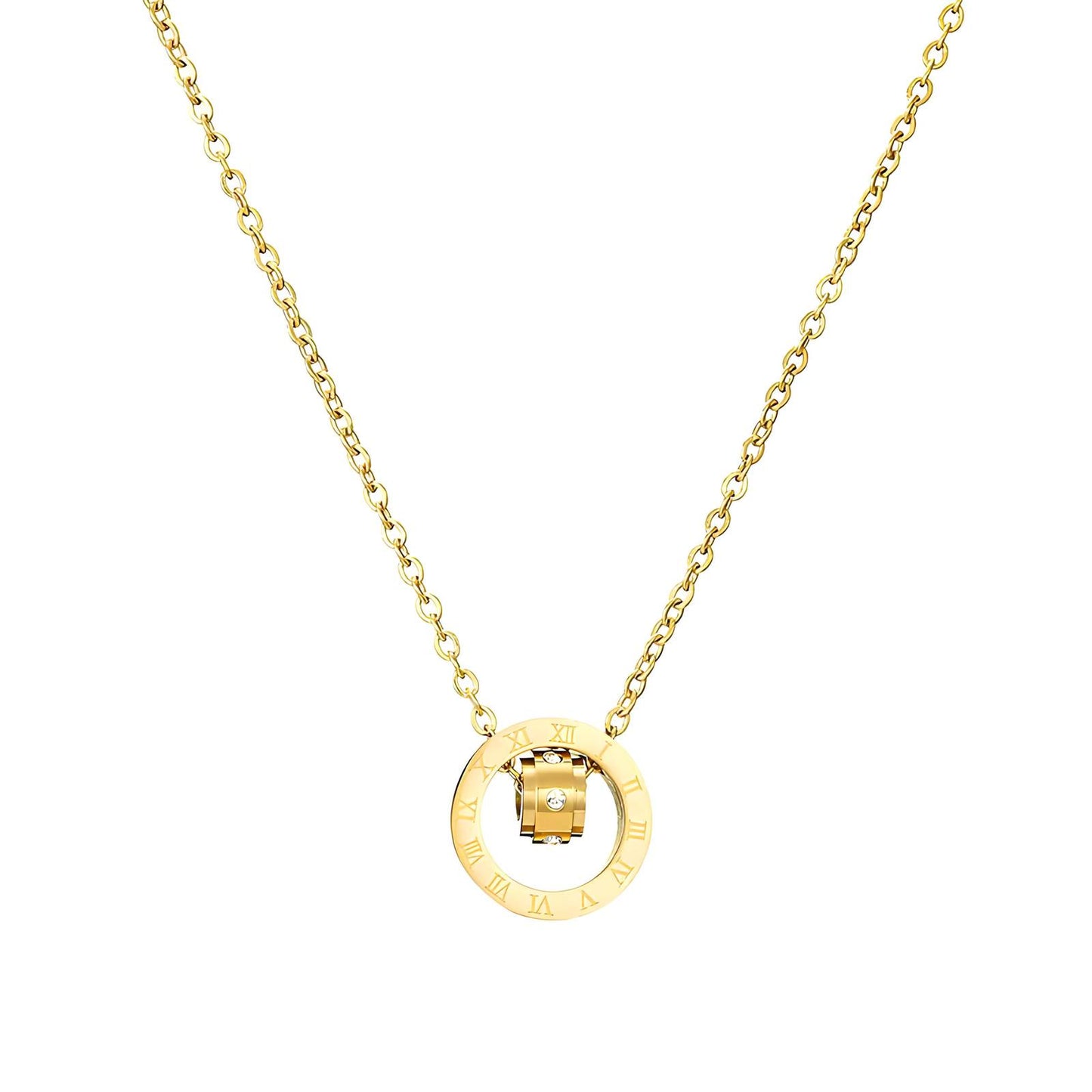 18K gold plated Stainless steel necklace, Intensity