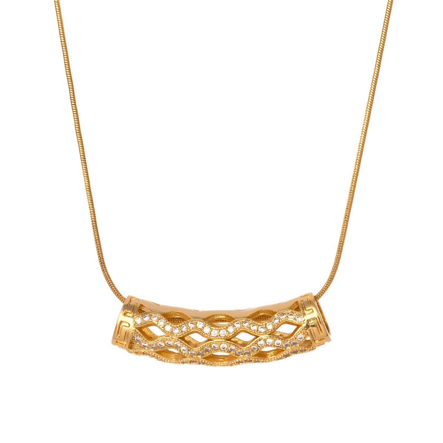 18K gold plated Stainless steel necklace, Intensity