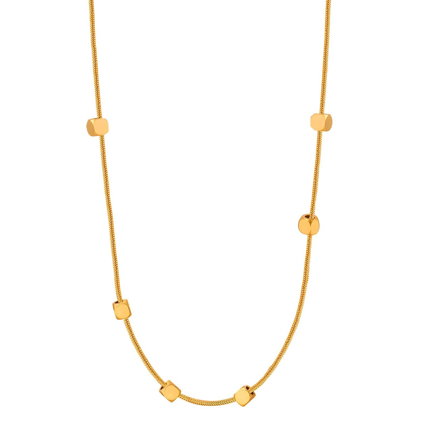 18K gold plated Stainless steel necklace, Intensity