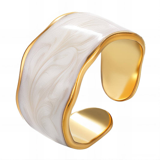 18K gold plated Stainless steel finger ring, Intensity