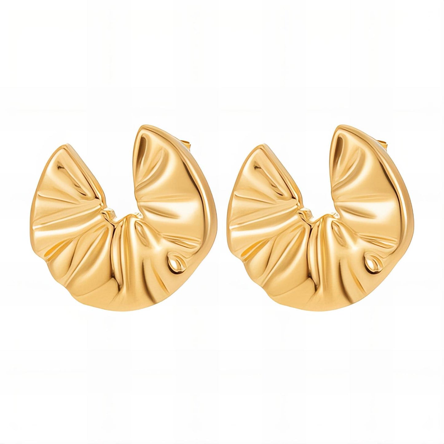 18K gold plated Stainless steel earrings, Intensity