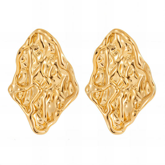 18K gold plated Stainless steel earrings, Intensity