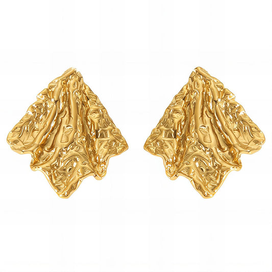 18K gold plated Stainless steel earrings, Intensity