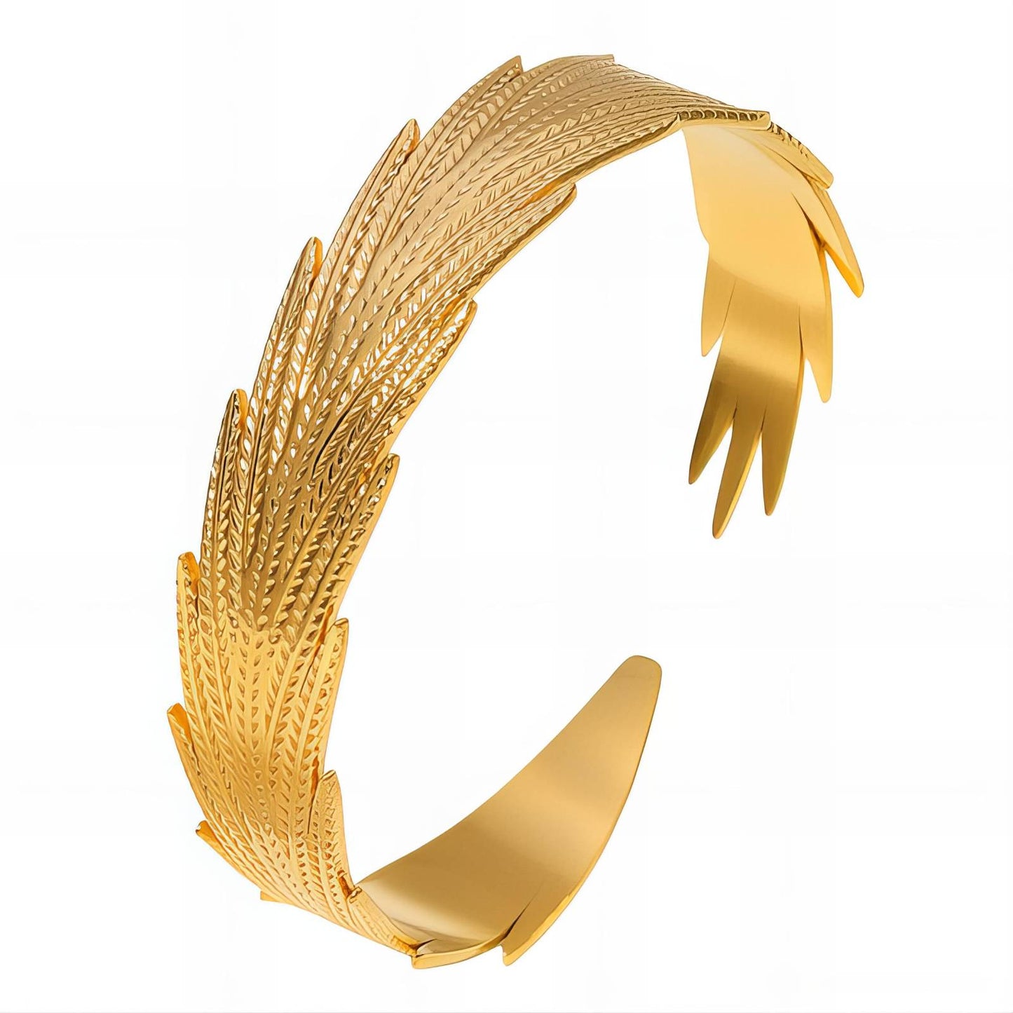 18K gold plated Stainless steel  Leaf bracelet, Intensity