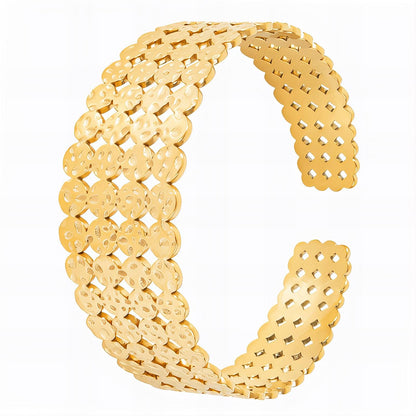 18K gold plated Stainless steel bracelet, Intensity