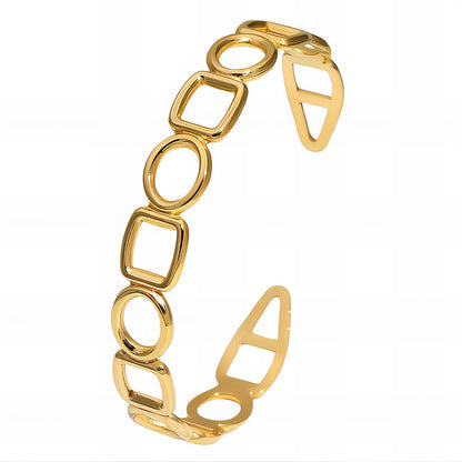 18K gold plated Stainless steel bracelet, Intensity