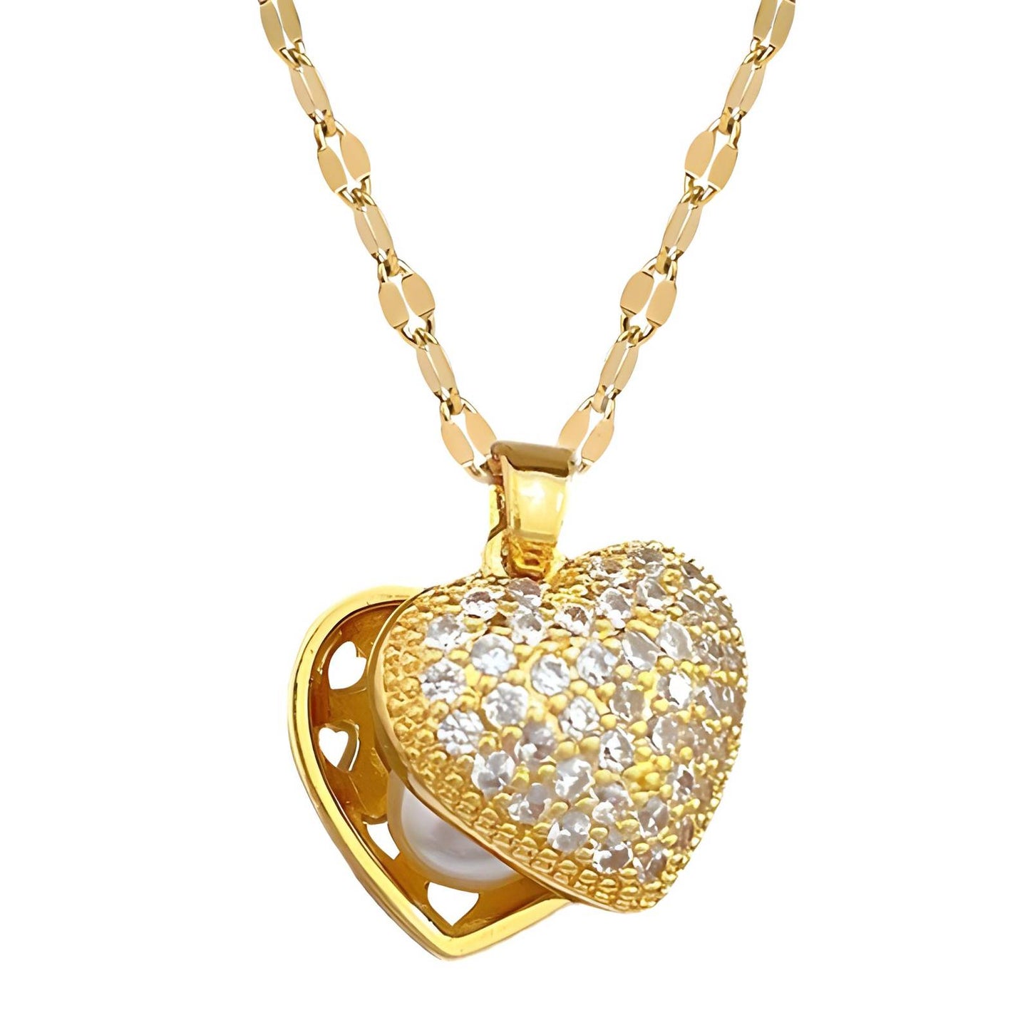 18K gold plated  heart necklace, Intensity