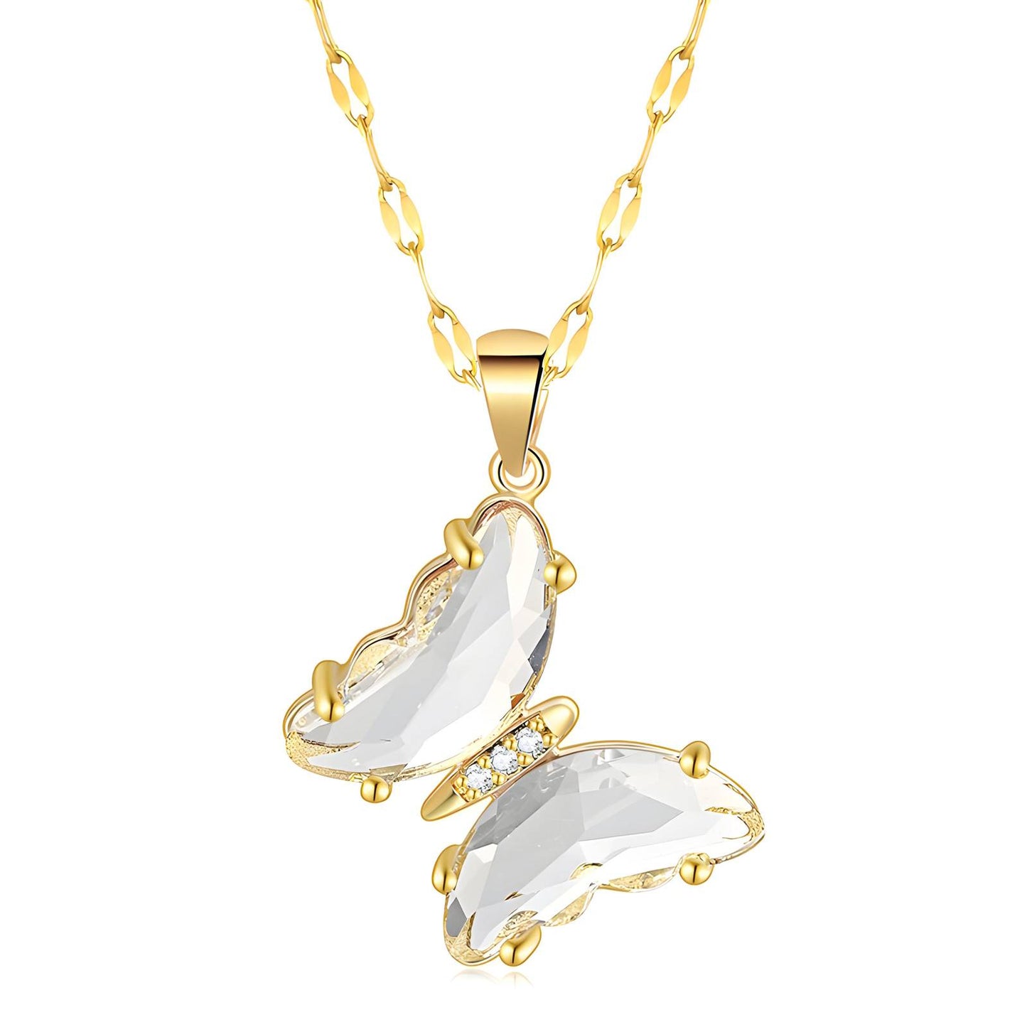 18K gold plated  Butterfly necklace, Intensity