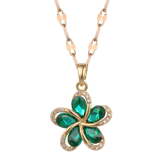 18K gold plated  Flower necklace, Intensity