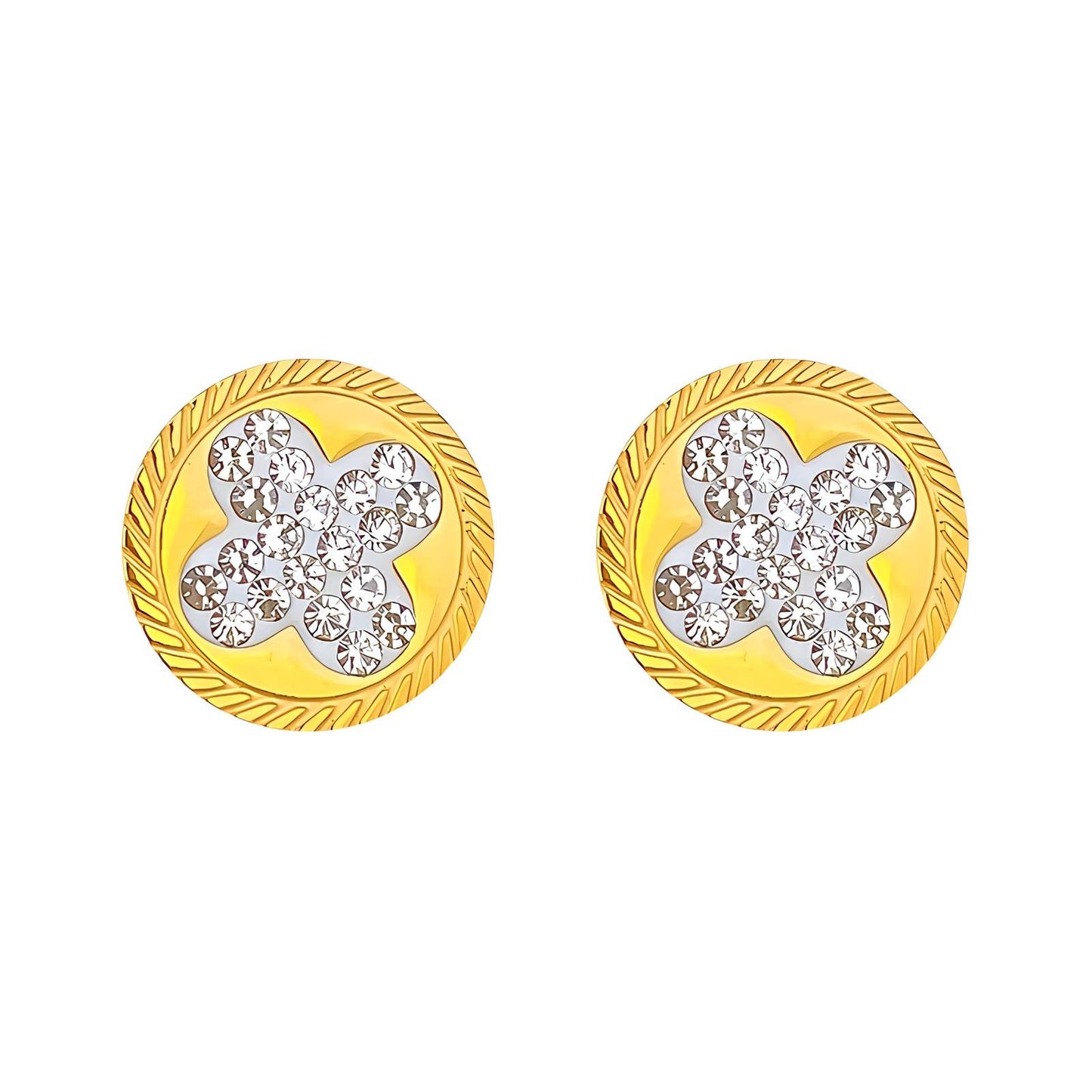 18K gold plated Stainless steel  inspired earrings, Intensity