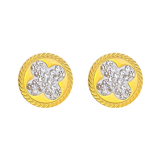 18K gold plated Stainless steel  inspired earrings, Intensity