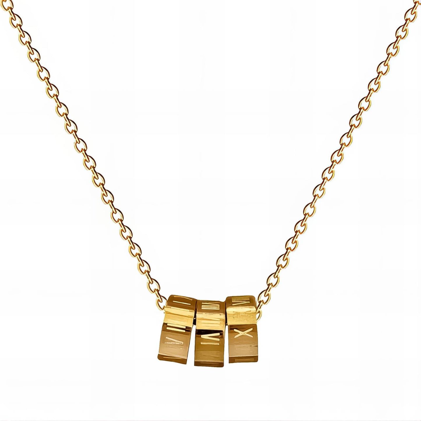 18K gold plated Stainless steel  Inspired necklace, Intensity