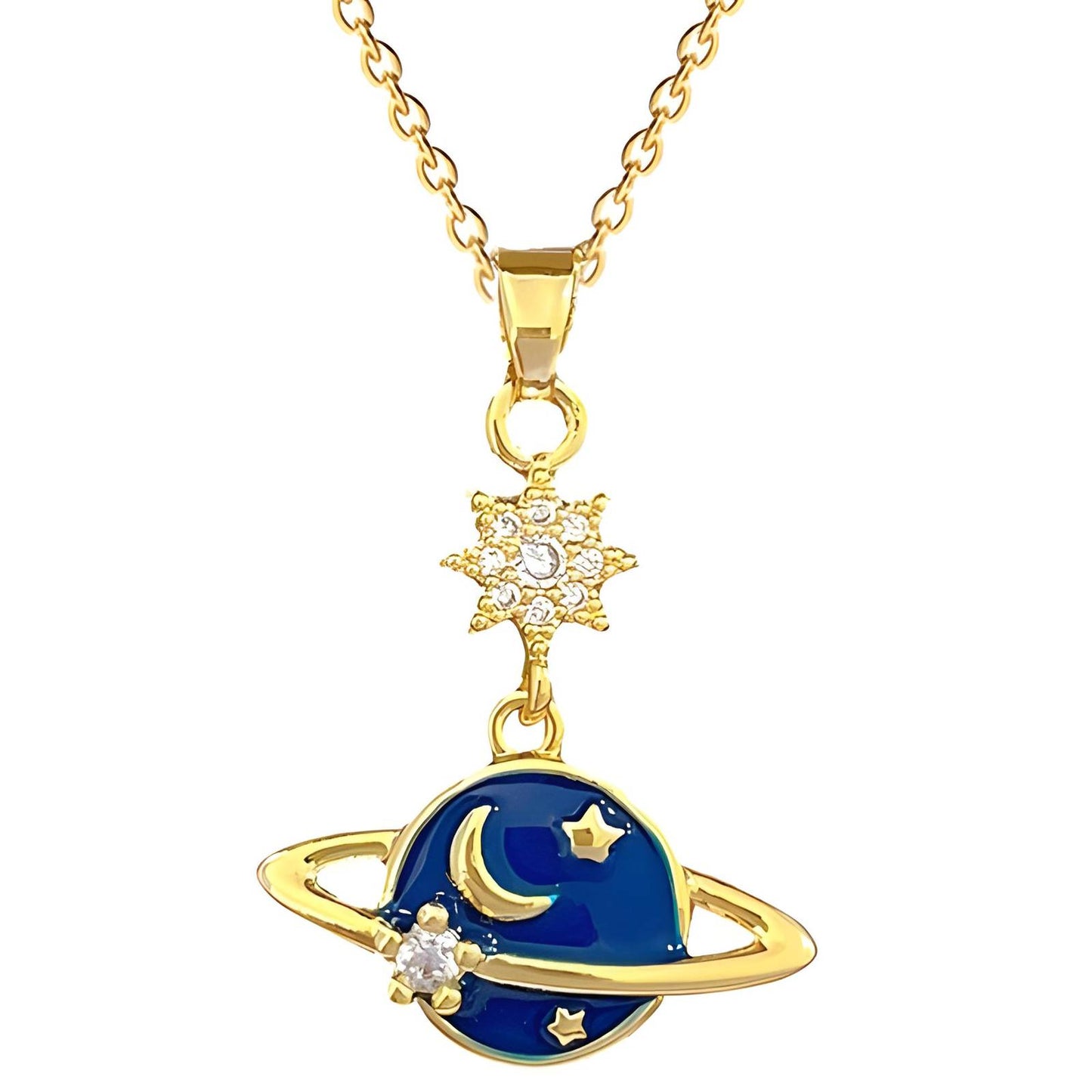 18K gold plated  Galaxy necklace, Intensity