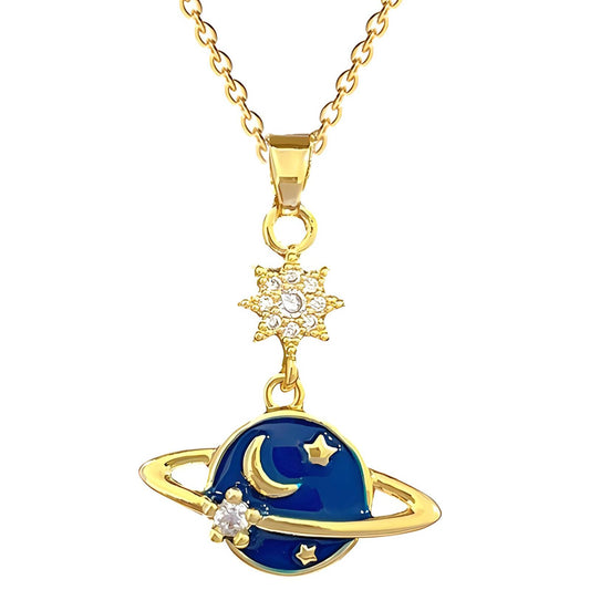 18K gold plated  Galaxy necklace, Intensity