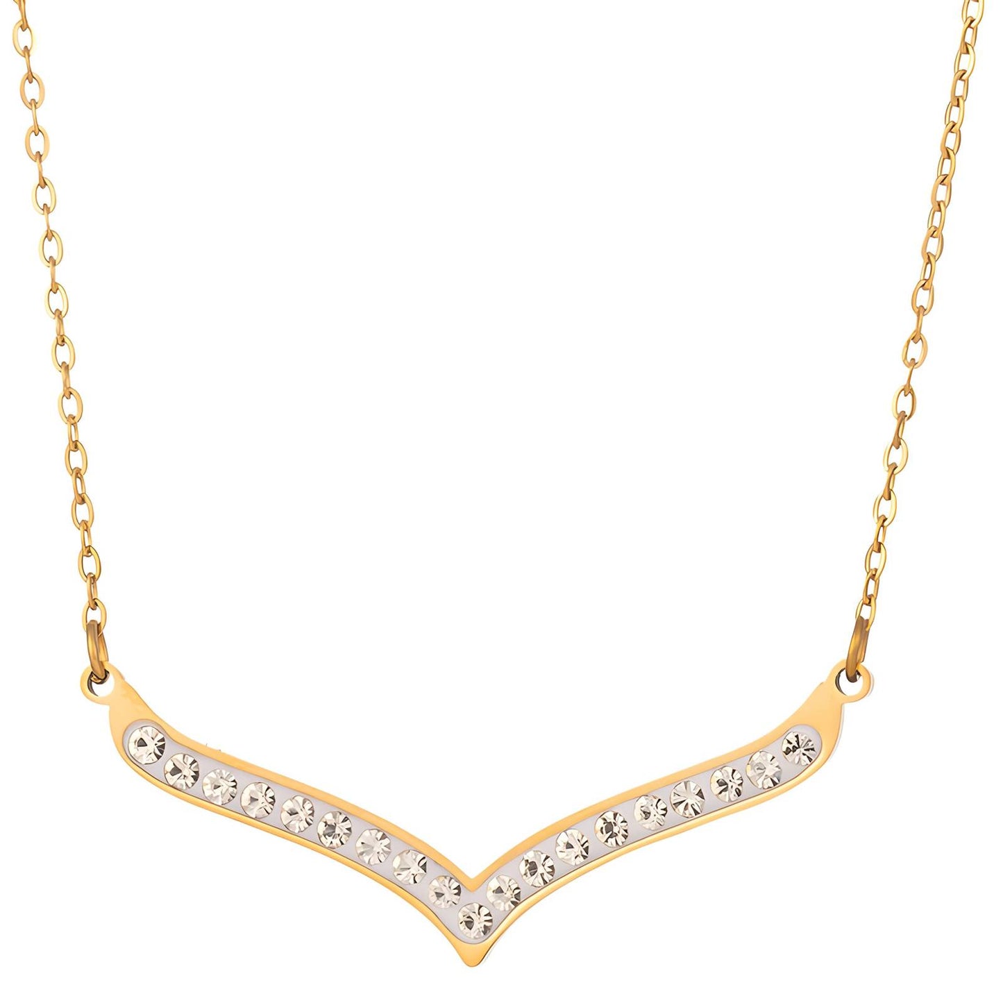 18K gold plated Stainless steel necklace, Intensity