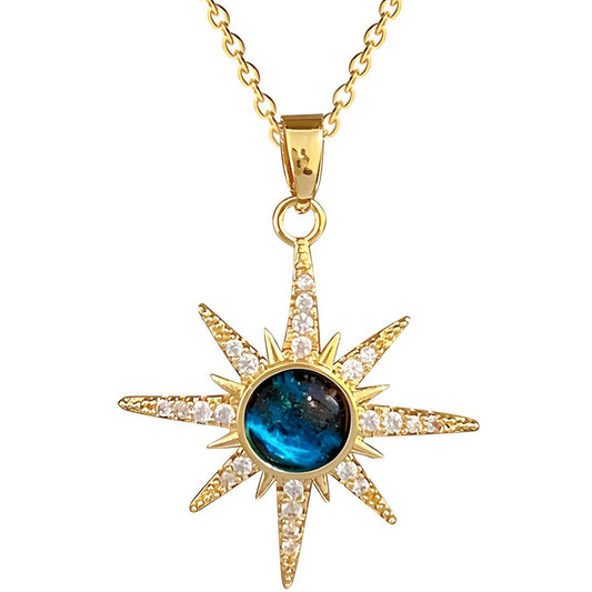 18K gold plated  Stars necklace, Intensity