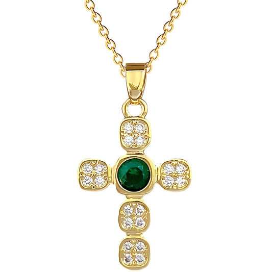 18K gold plated  Crosses necklace, Intensity