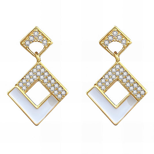 18K gold plated Brass earrings, Intensity